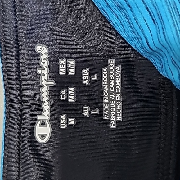 Champion medium black and blue athletic leggings - Picture 7 of 8